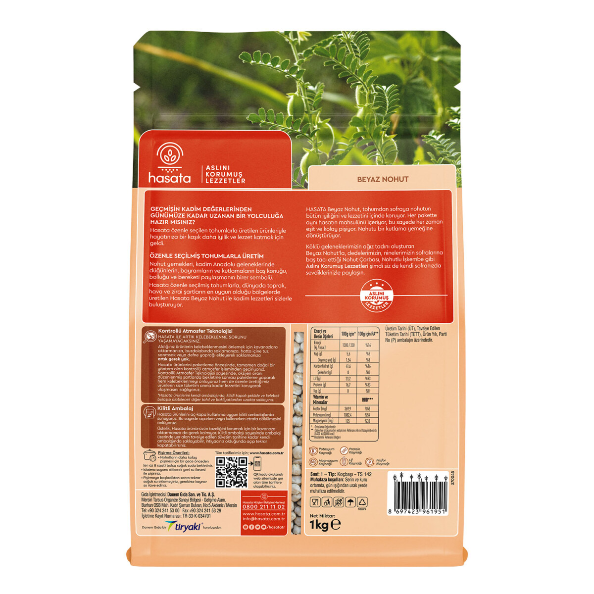 Hasata Beyaz Nohut (1 Kg) - 4