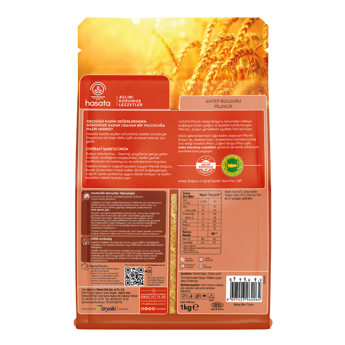 Hasata Antep Coarse Bulgur 1 KG - 4