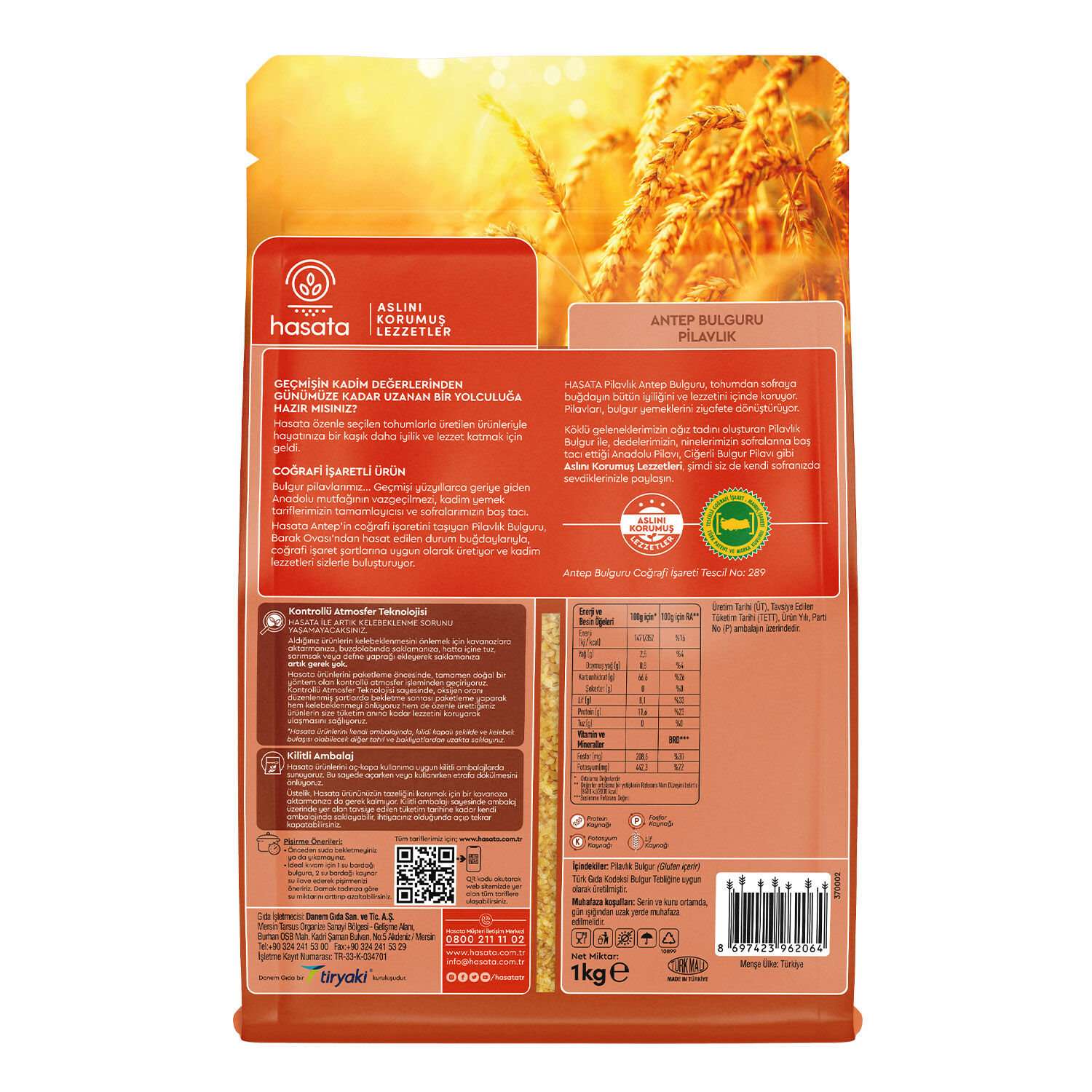 Hasata Antep Coarse Bulgur 1 KG - 4