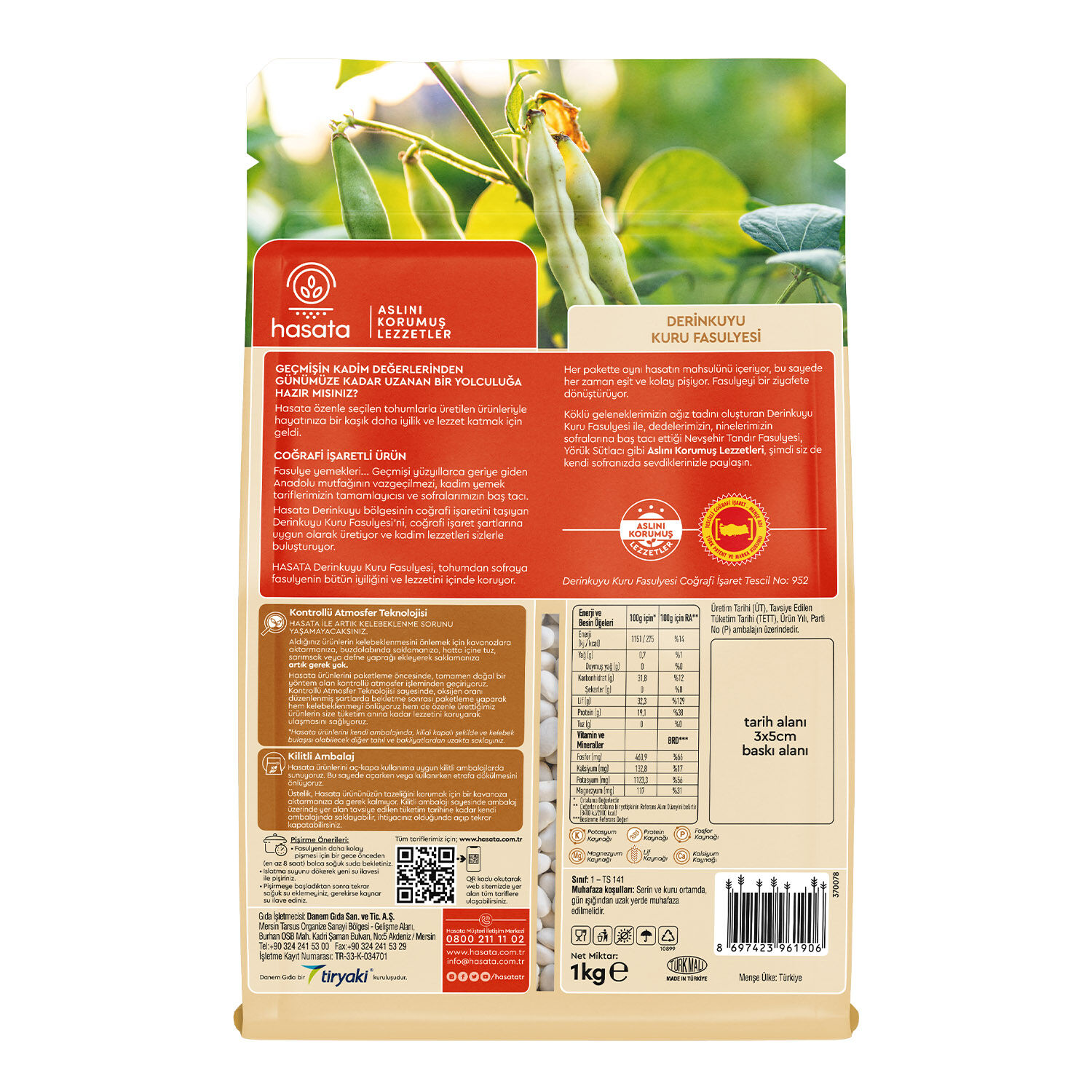 Hasata Derinkuyu White Beans 1 KG - 4