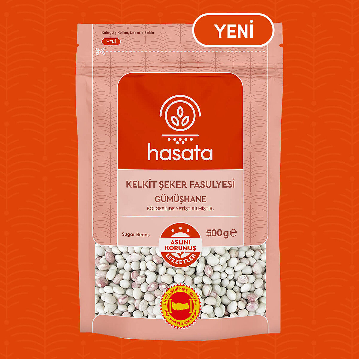 Hasata Gümüşhane Kelkit Şeker Fasulyesi 500 g - Hasata