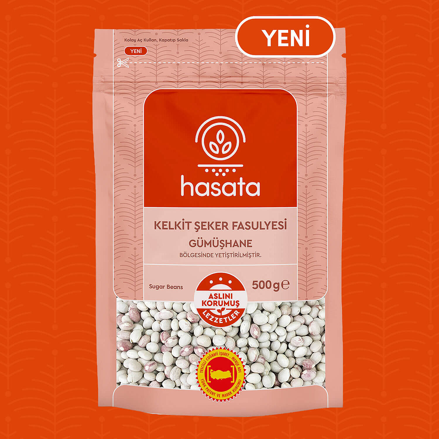 Hasata Gümüşhane Kelkit Şeker Fasulyesi 500 g - 1