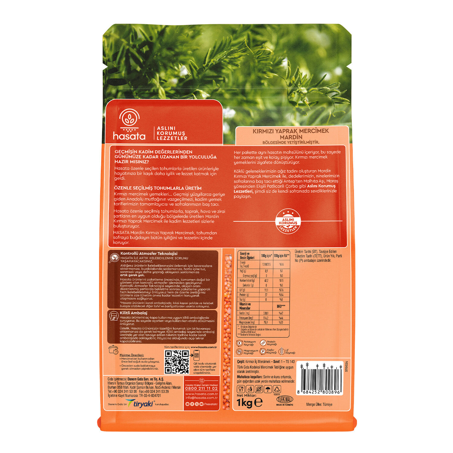 Hasata Mardin Kırmızı Yaprak Mercimek (1 Kg) - 4