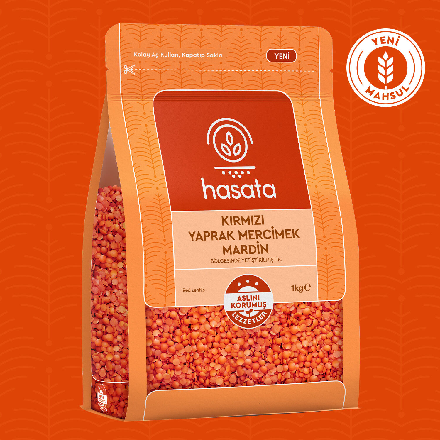 Hasata Mardin Kırmızı Yaprak Mercimek (1 Kg) - 5