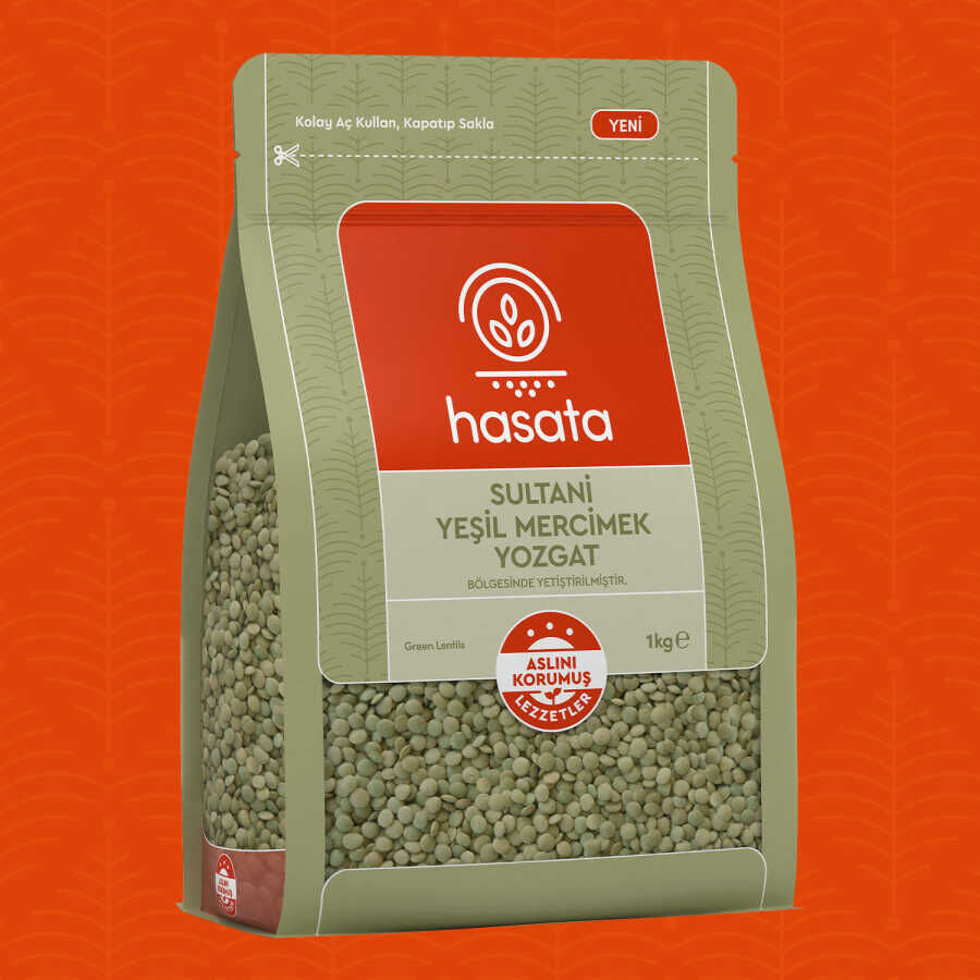 Hasata Yozgat Sultani Yeşil Mercimek (1 Kg) - 1